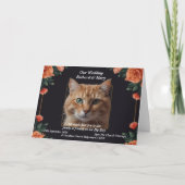 おしゃれな猫のウェディング招待状 招待状 (正面)