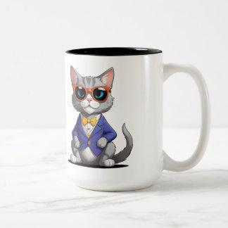 おしゃれな猫のマグカップ｜かわいい猫好きへのギフト ツートーンマグカップ