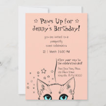 おしゃれな猫の誕生日お祝い