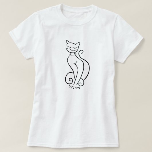 おしゃれな猫のTシャツ Tシャツ (デザイン正面)
