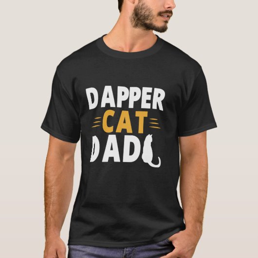 おしゃれな猫パパ Tシャツ (正面)