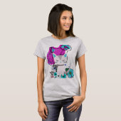 おしゃれな猫好きのためのカラフルデザイン Tシャツ (正面フル)