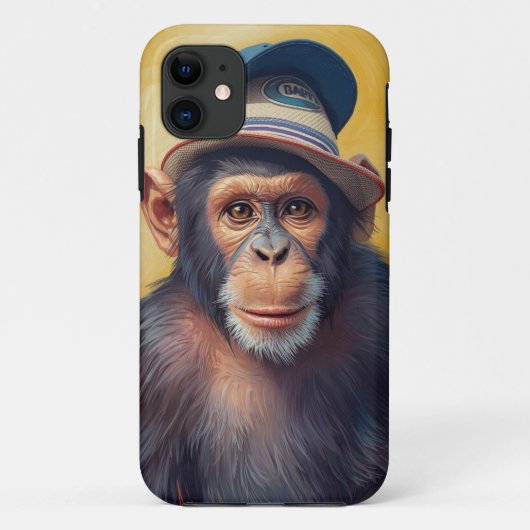 おしゃれな猿の肖像モバイルケース Case-Mate iPhoneケース (裏面)