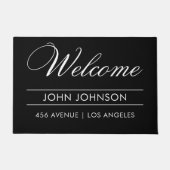 おしゃれな玄関マット|名前|住所のモダンなデザイン ドアマット (正面)