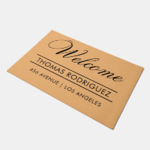 おしゃれな玄関マット|名前|住所のモダンなデザイン