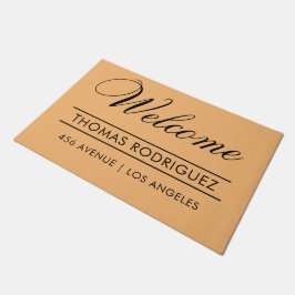 おしゃれな玄関マット|名前|住所のモダンなデザイン ドアマット