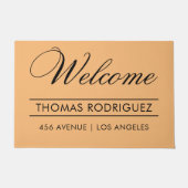 おしゃれな玄関マット|名前|住所のモダンなデザイン ドアマット (正面)