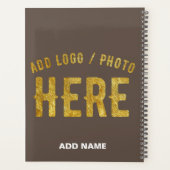 おしゃれな現代のカスタマイズ可能なコーヒー ブランド認証済み プランナー手帳 (裏面)