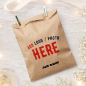 おしゃれな現代のカスタマイズ可能な茶色の認証済みブランド フェイバーバッグ (クリップ留めされた状態)