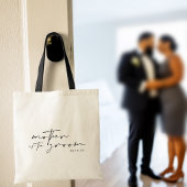 おしゃれな現代のカリグラフィー　新婦の母 トートバッグ
