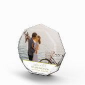 おしゃれな現代のゴールドエンゲージメントカップル写真ブロック フォトブロック (右)