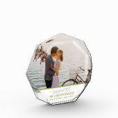 おしゃれな現代のゴールドエンゲージメントカップル写真ブロック フォトブロック (左)