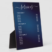 おしゃれな現代のプロフェッショナルなビジネス価格リスト フォトプラーク (側面)