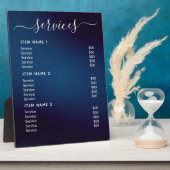 おしゃれな現代のプロフェッショナルなビジネス価格リスト フォトプラーク (側面)