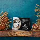 おしゃれな現代のペット追悼名言写真ペットメモリアル フォトプラーク (側面)