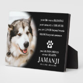 おしゃれな現代のペット追悼名言写真ペットメモリアル フォトプラーク (側面)