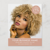 おしゃれな現代のメイクアップビューティーサロンのテラコッタフライヤー チラシ (正面)