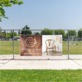 おしゃれな現代の木工ロゴ写真 横断幕 (インサイチュ)