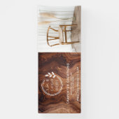 おしゃれな現代の木工ロゴ写真 横断幕 (縦)