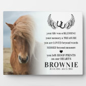 おしゃれな現代の馬の写真追悼 ペットロス フォトプラーク (正面)