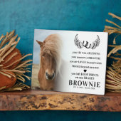 おしゃれな現代の馬の写真追悼 ペットロス フォトプラーク (側面)