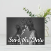 おしゃれな現代アートの結婚式お知らせ写真 セーブザデート (スタンド正面)
