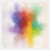 おしゃれな現代的なカラフルな抽象芸術の空白テンプレート スクエアシール (正面)