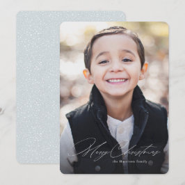 おしゃれな現代的なクリスマスカード　写真１枚で シーズンカード