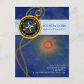 おしゃれな現代的なコンパスを使ったビジネスプロモーション ポストカード (正面)