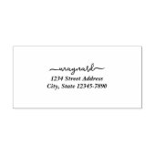 おしゃれな現代的なスクリプト住所スタンプ ラバースタンプ (インプリント)