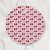 おしゃれな現代的なチェリーブライダルシャワー フェイバータグ (裏面)