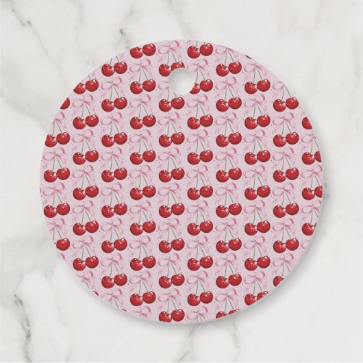 おしゃれな現代的なチェリーブライダルシャワー フェイバータグ (裏面)