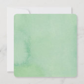 おしゃれな現代的なライラックの水彩絵の芍薬の葉のウェディング 招待状 (裏面)