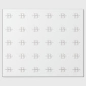 おしゃれな現代的な名前とイニシャル ラッピングペーパー (フラット)