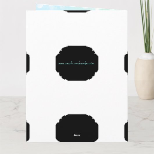 おしゃれな現代的な青い 誕生日おめでとう甥っ子 カード (裏面)