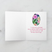 おしゃれな現代風の手描き花のカスタムイースター シーズンカード (内部)