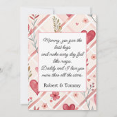 おしゃれな現代風の母の日カード カード (裏面)