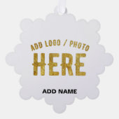 おしゃれな現代風カスタマイズ可能 白 検証済み ブランド オーナメントカード (正面)