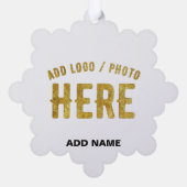 おしゃれな現代風カスタマイズ可能 白 検証済み ブランド オーナメントカード (裏面)