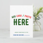 おしゃれな現代風カスタマイズ可能 白 検証済み ブランド シーズンカード (スタンド正面)