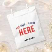 おしゃれな現代風カスタマイズ可能 白 検証済み ブランド フェイバーバッグ (クリップ留めされた状態)