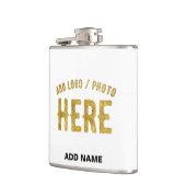 おしゃれな現代風カスタマイズ可能 白 検証済み ブランド フラスク (左)