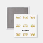 おしゃれな現代風カスタマイズ可能 白 検証済み ブランド マグネット (正面/裏面)