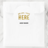 おしゃれな現代風カスタマイズ可能 白 検証済み ブランド ラウンドシール (バッグ)