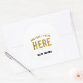 おしゃれな現代風カスタマイズ可能 白 検証済み ブランド ラウンドシール (封筒)