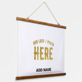 おしゃれな現代風カスタマイズ可能 白 検証済み ブランド 吊り下げ型タペストリー (傾斜あり)