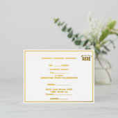 おしゃれな現代風カスタマイズ可能 白 検証済み ブランド 箔招待状ポストカード (立ち正面)