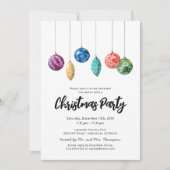 おしゃれな現代風クリスマスパーティ招待状 招待状 (正面)