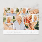 おしゃれな現代風シンプルな9枚の写真コラージュ ポストカード (正面)