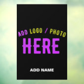 おしゃれな現代風 カスタマイズ可能な 黒色 検証済み ブランド ウィンドウサイン (シート3)